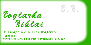 boglarka niklai business card