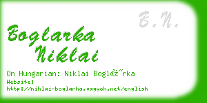 boglarka niklai business card